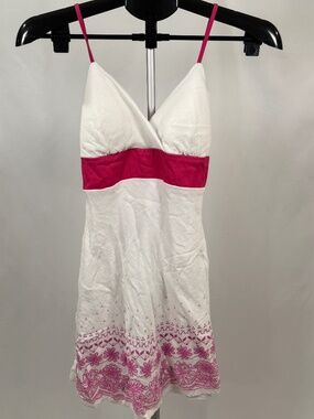 White Pink Floral Sundress Womens S Boho Cottagecore Easter Spring